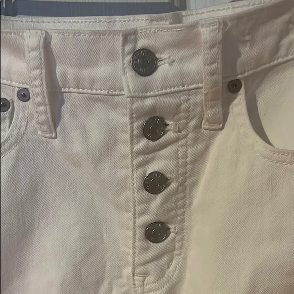 MADEWELL The Perfect Vintage Crop Jeans,white button front jeans women’s size 25 - Picture 4 of 13